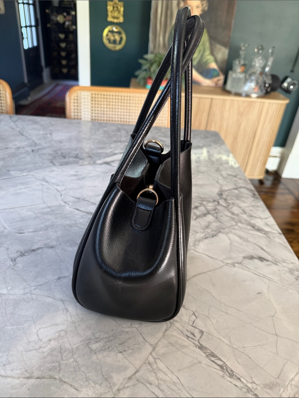 Anthropologie The Hollace Tote Mini Edition Bag in Black - Picture 5 of 9